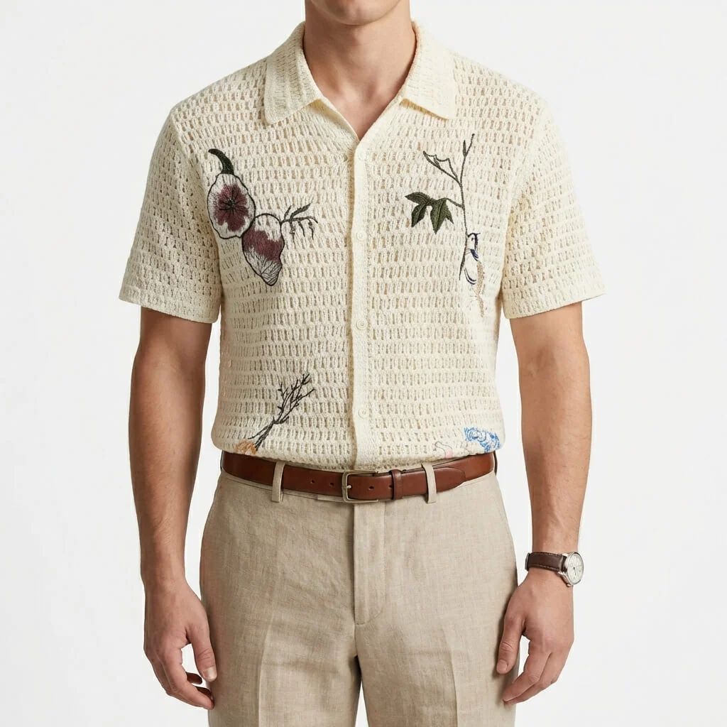 Capri Crochet Polo - Image 3