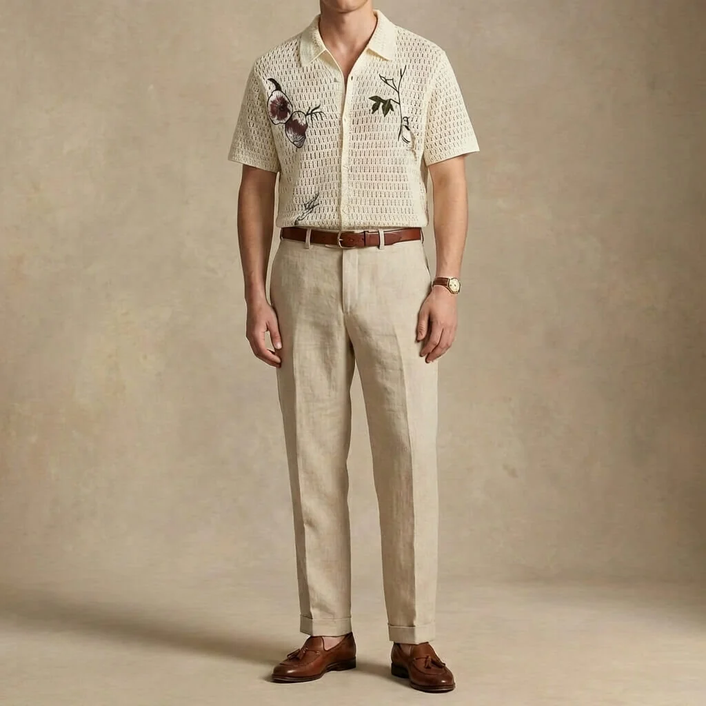 Capri Crochet Polo - Image 4