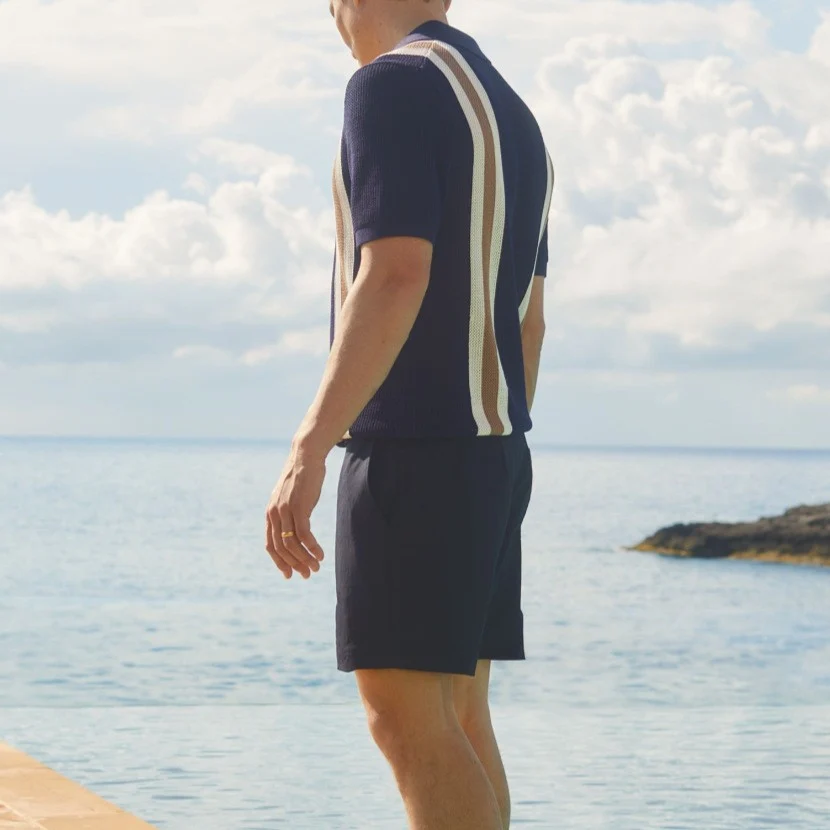 Havanna Stripe Knit Polo - Image 7