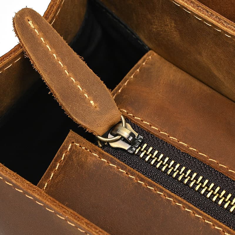 Huxley Vintage Leather Backpack - Image 12
