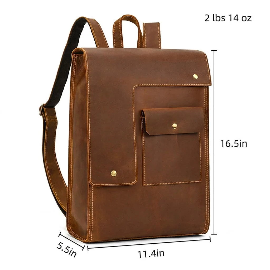 Huxley Vintage Leather Backpack - Image 6