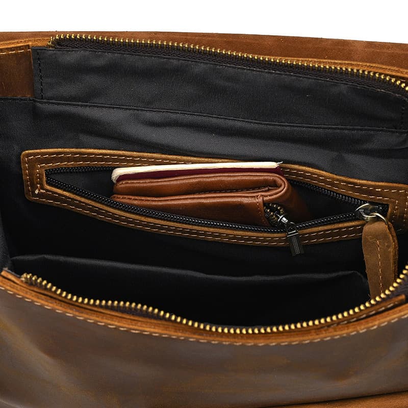Huxley Vintage Leather Backpack - Image 8