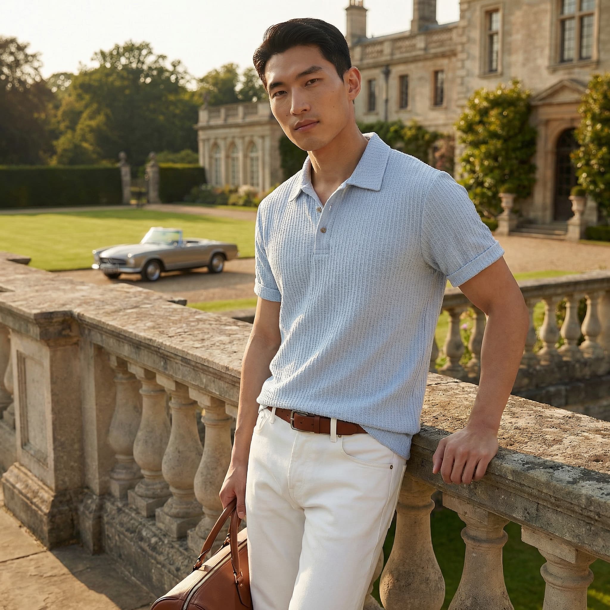 Lido Waffle Knit Polo - Image 3