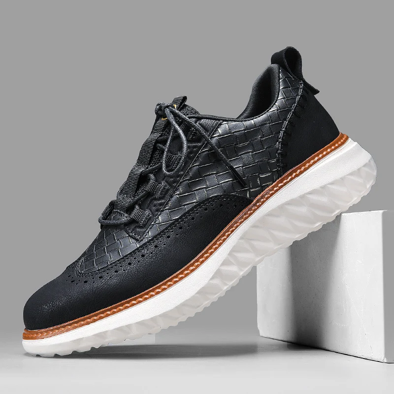 Matteo Woven Leather Sneaker - Image 6