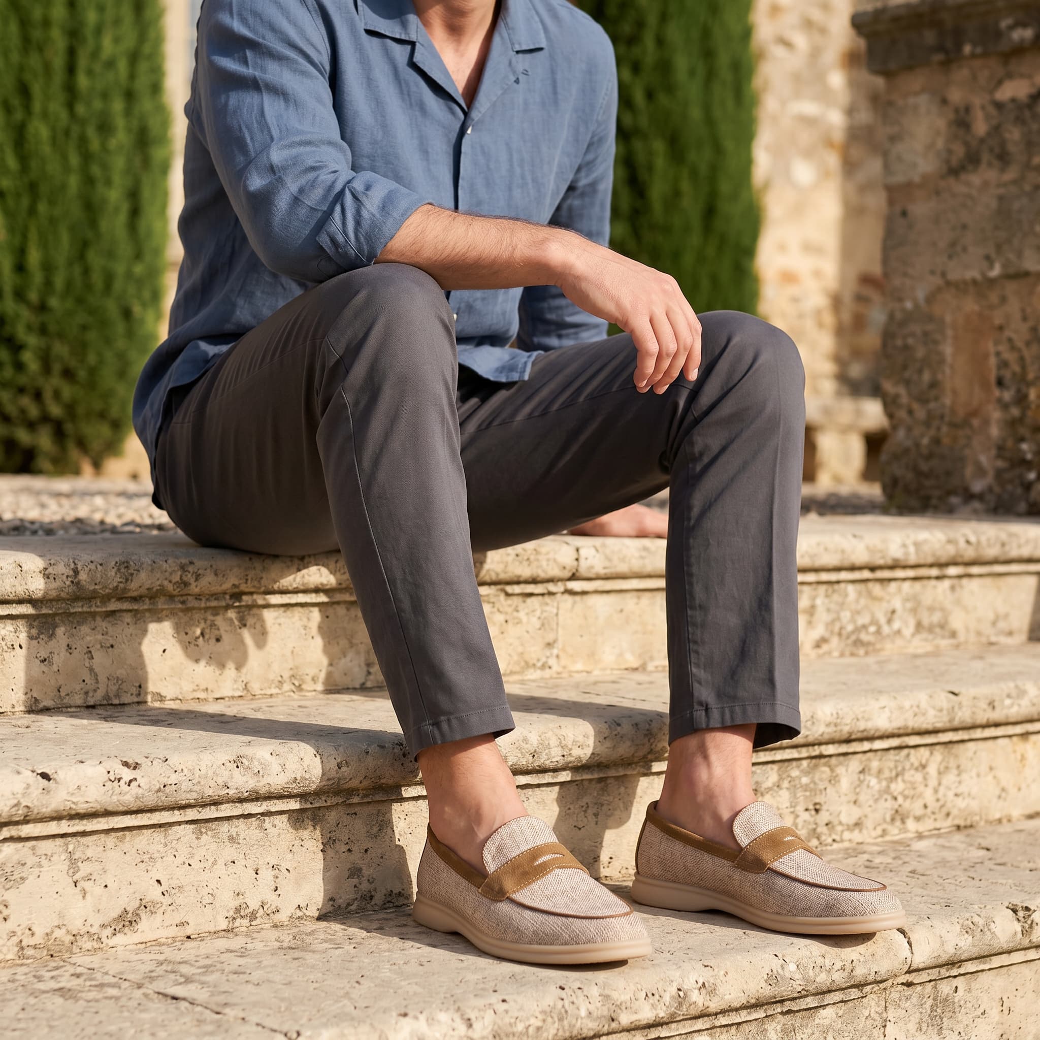 Newbury Linen Penny Loafer - Image 6