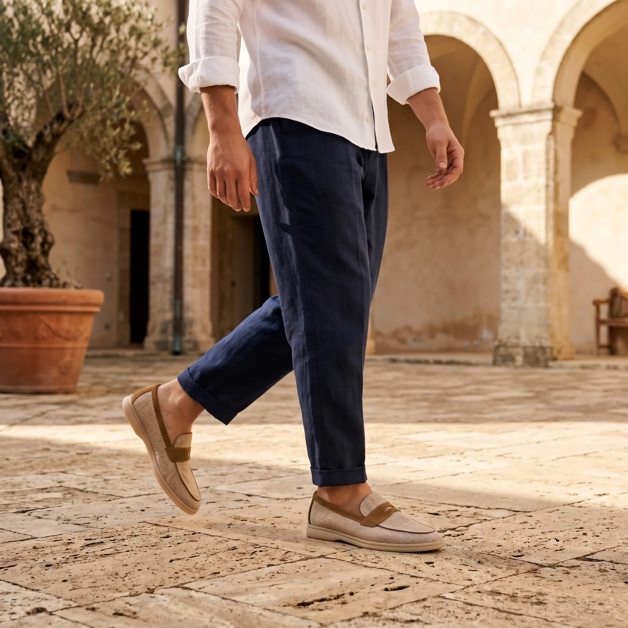 Newbury Linen Penny Loafer - Image 8