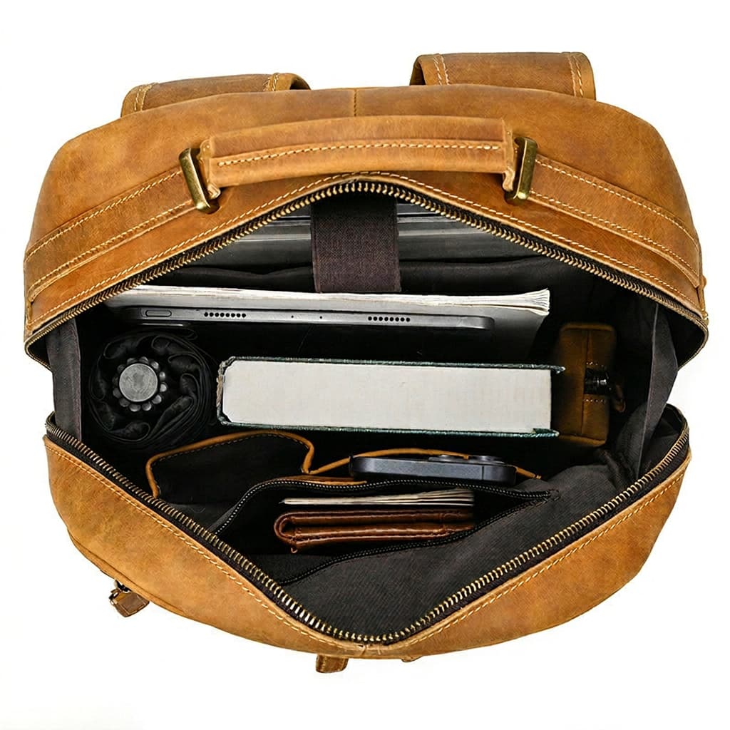 Radnor Leather Laptop Backpack - Image 10